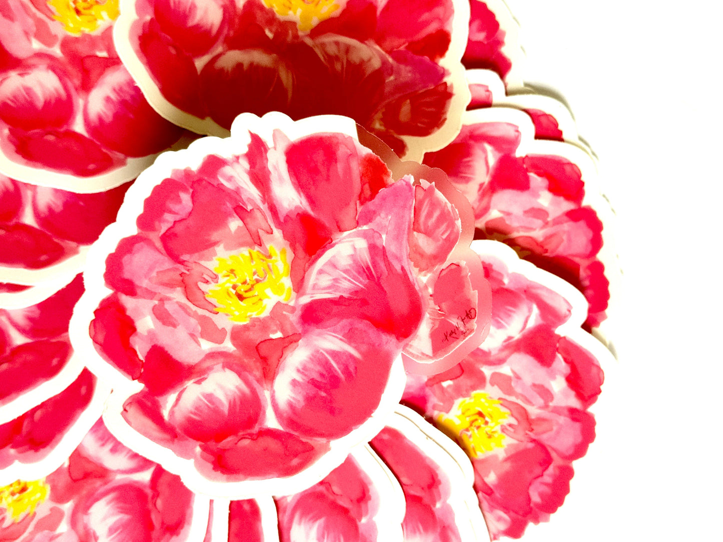 Peony Large Clear Sticker