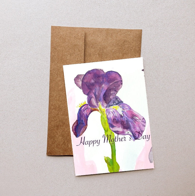 Iris Mother's Day  Greeting Card